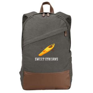 Sweet Streams Kayak Canoeing Boat Cotton Canvas Backpack