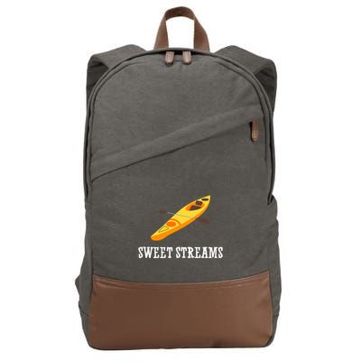 Sweet Streams Kayak Canoeing Boat Cotton Canvas Backpack