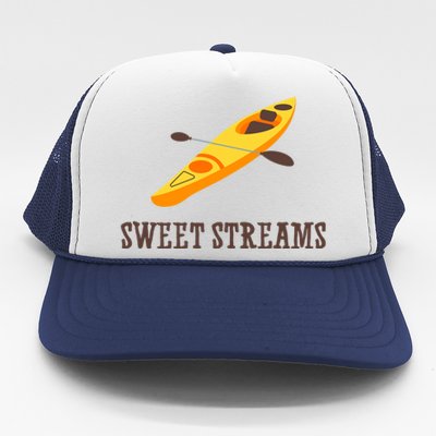 Sweet Streams Kayak Canoeing Boat Trucker Hat