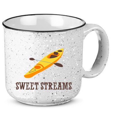 Sweet Streams Kayak Canoeing Boat 15oz Campfire Ceramic Mug