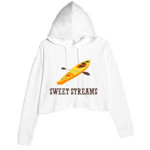 Sweet Streams Kayak Canoeing Boat Crop Fleece Hoodie