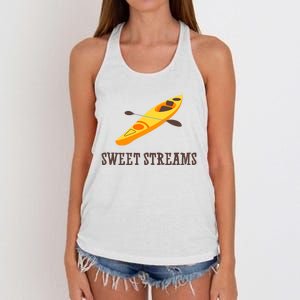 Sweet Streams Kayak Canoeing Boat Women's Knotted Racerback Tank