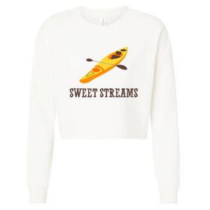 Sweet Streams Kayak Canoeing Boat Cropped Pullover Crew