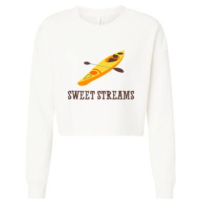 Sweet Streams Kayak Canoeing Boat Cropped Pullover Crew