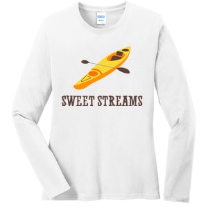 Sweet Streams Kayak Canoeing Boat Ladies Long Sleeve Shirt