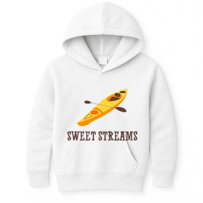 Sweet Streams Kayak Canoeing Boat Kids Hoodie