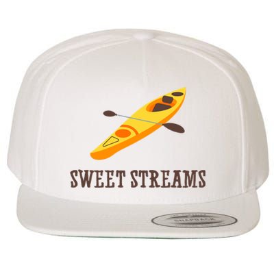 Sweet Streams Kayak Canoeing Boat Wool Snapback Cap