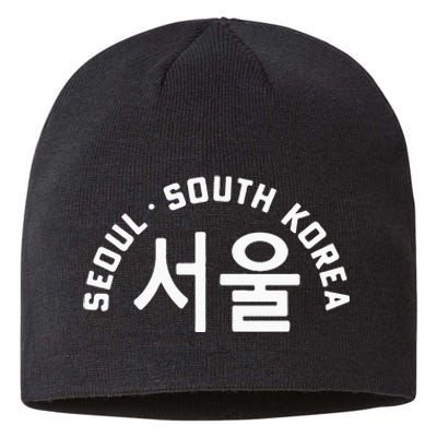 Seoul South Korea Korean Hangul College Style Retro Sustainable Beanie