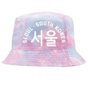 Seoul South Korea Korean Hangul College Style Retro Tie-Dyed Bucket Hat