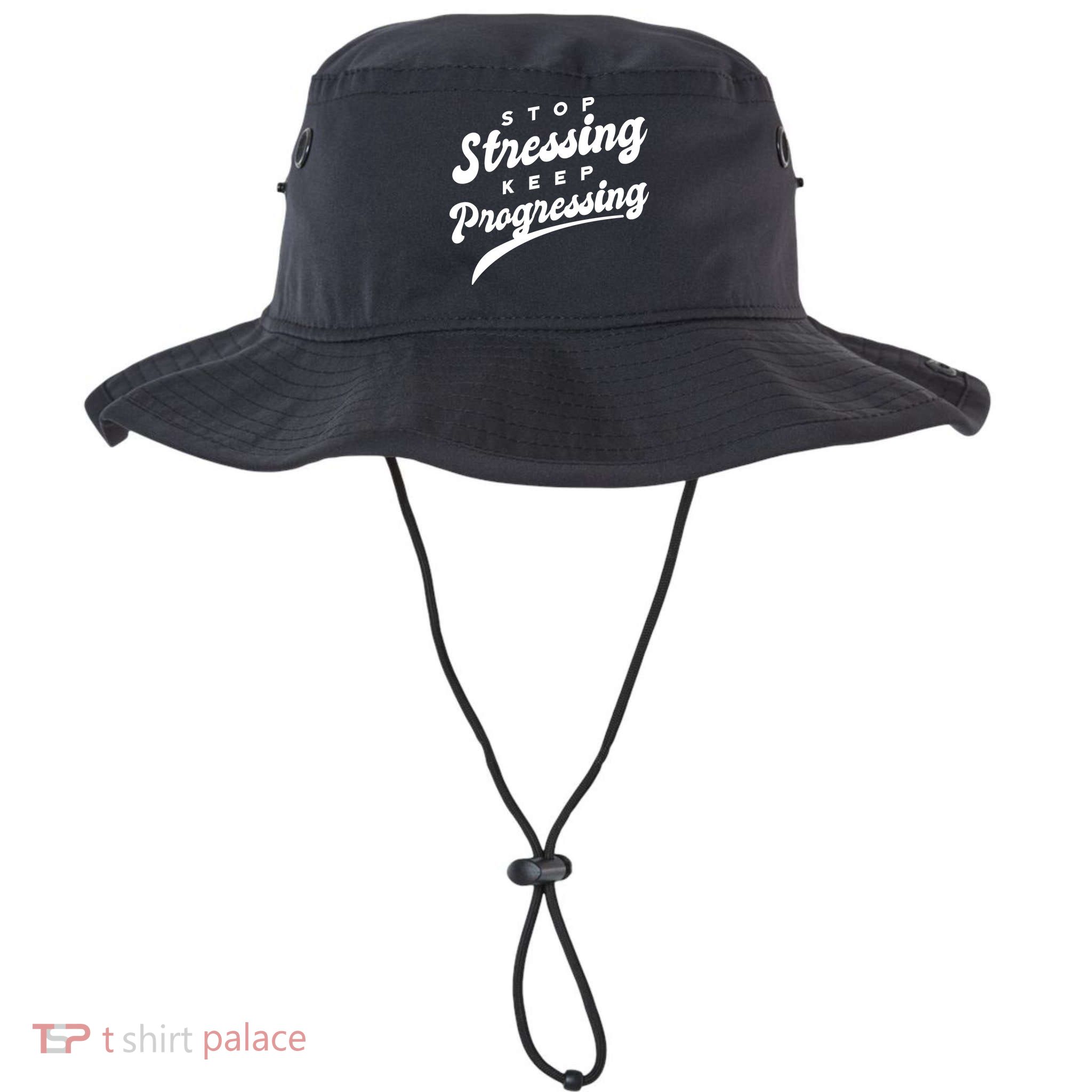 Stop Stressing Keep Progressing Quote Bucket Hat