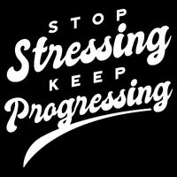 Stop Stressing Keep Progressing Quote 16 in Basic Backpack