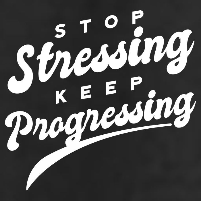 Stop Stressing Keep Progressing Quote Golf Towel