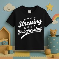 Stop Stressing Keep Progressing Quote Toddler T-Shirt
