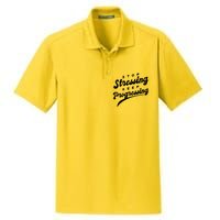 Stop Stressing Keep Progressing Quote Dry Zone Grid Polo