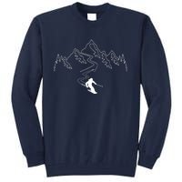 Skiing Tall Sweatshirt