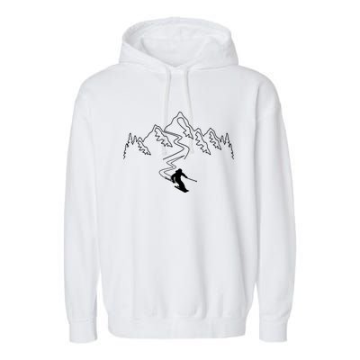 Skiing Garment-Dyed Fleece Hoodie