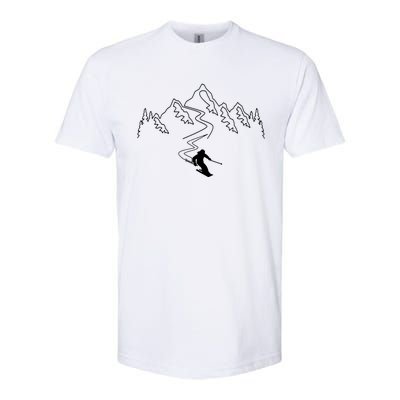 Skiing Softstyle CVC T-Shirt