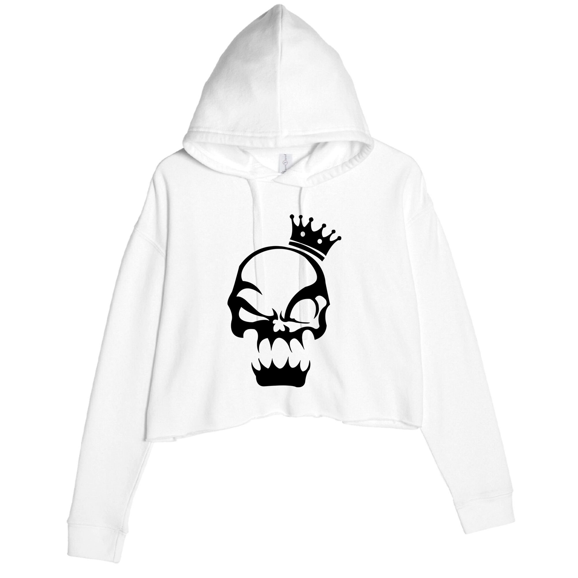 Skull Crop Fleece Hoodie