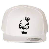 Skull Wool Snapback Cap