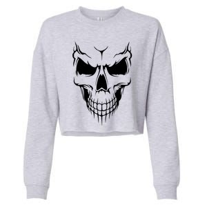 Skull Cropped Pullover Crew