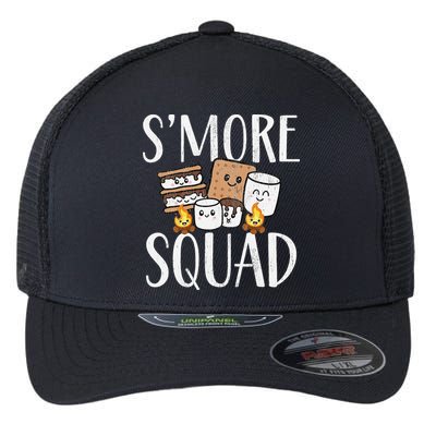 Smore Squad Kawaii S'more Camping Team distressed Flexfit Unipanel Trucker Cap