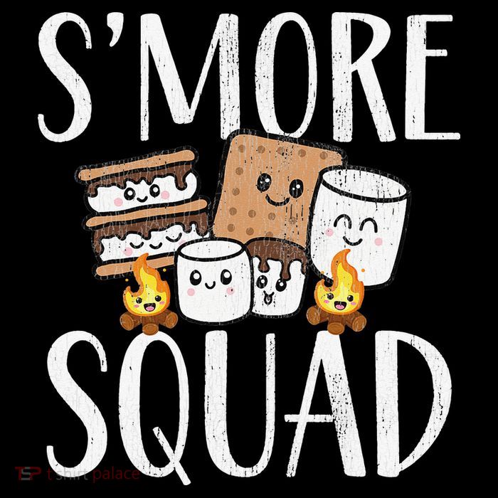 Smore Squad Kawaii S'more Camping Team distressed Flexfit Unipanel Trucker Cap