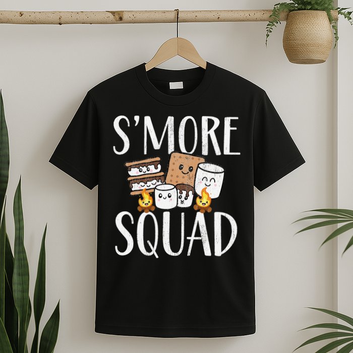 Smore Squad Kawaii S'more Camping Team distressed T-Shirt
