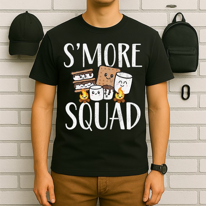 Smore Squad Kawaii S'more Camping Team distressed T-Shirt