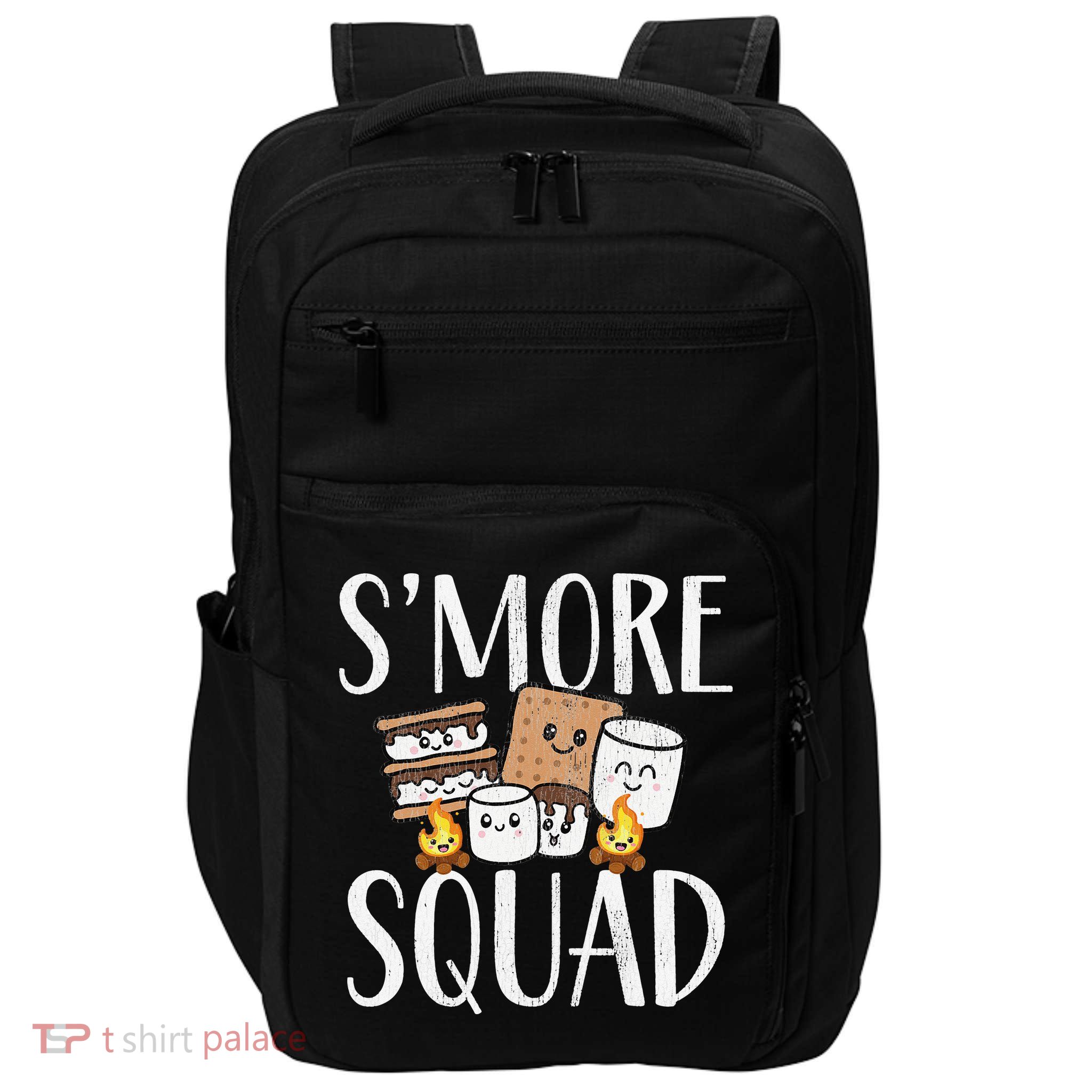 Smore Squad Kawaii S'more Camping Team distressed Impact Tech Backpack