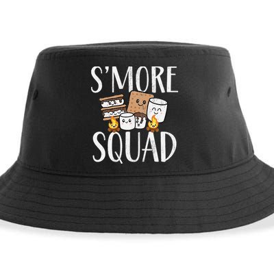 Smore Squad Kawaii S'more Camping Team distressed Sustainable Bucket Hat
