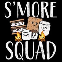 Smore Squad Kawaii S'more Camping Team distressed Sustainable Bucket Hat