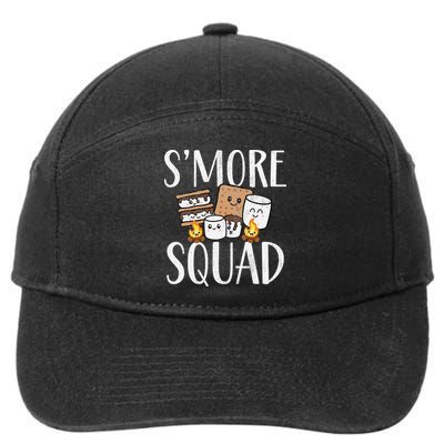 Smore Squad Kawaii S'more Camping Team distressed 7-Panel Snapback Hat