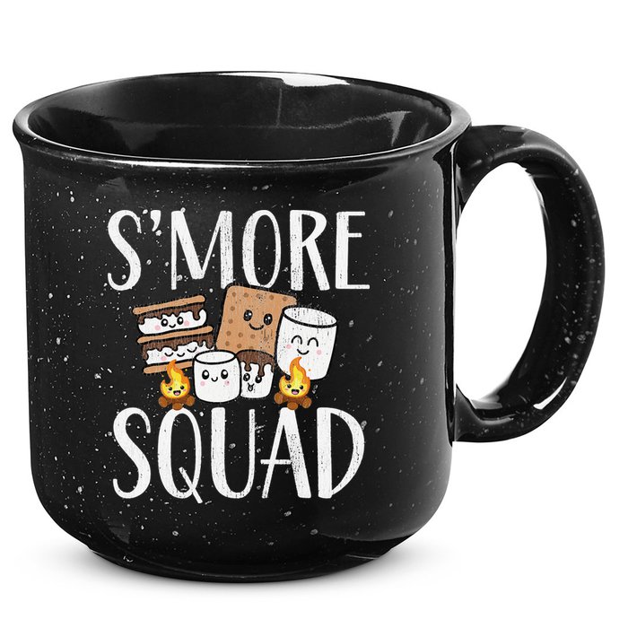 Smore Squad Kawaii S'more Camping Team distressed 15oz Campfire Ceramic Mug