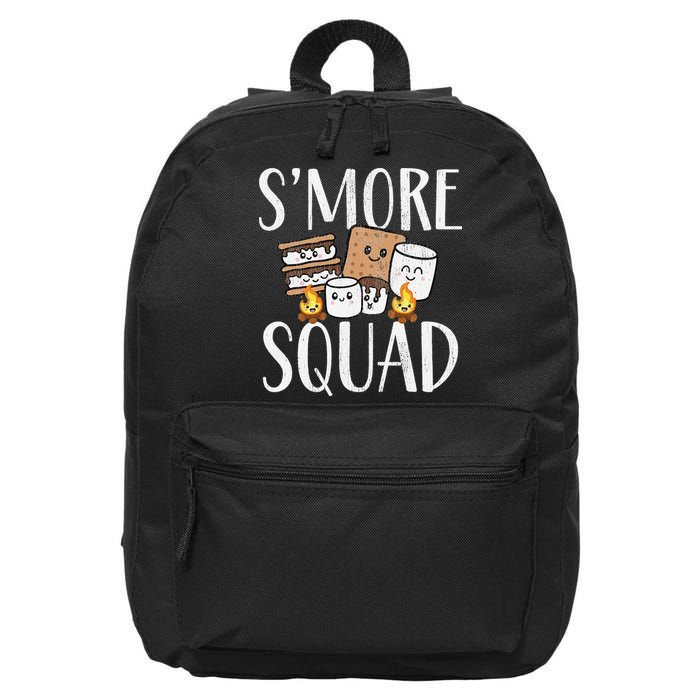 Smore Squad Kawaii S'more Camping Team distressed 16 in Basic Backpack