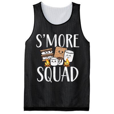 Smore Squad Kawaii S'more Camping Team distressed Mesh Reversible Basketball Jersey Tank
