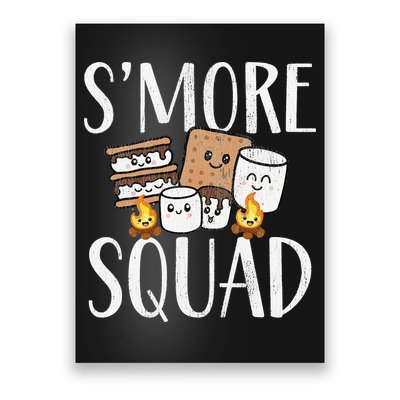 Smore Squad Kawaii S'more Camping Team distressed Poster