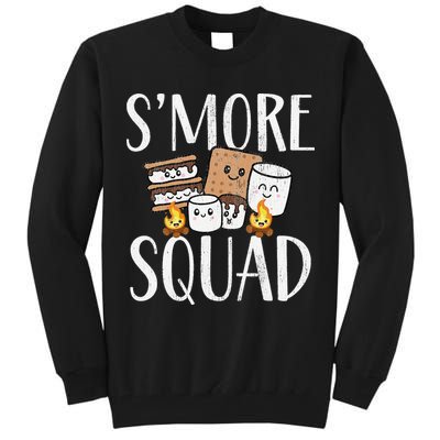 Smore Squad Kawaii S'more Camping Team distressed Tall Sweatshirt