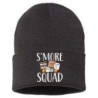 Smore Squad Kawaii S'more Camping Team distressed Sustainable Knit Beanie