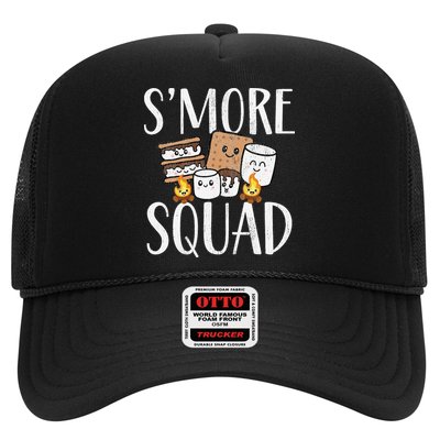Smore Squad Kawaii S'more Camping Team distressed Trucker Hat