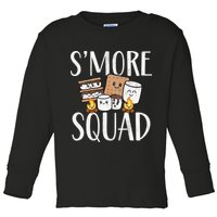 Smore Squad Kawaii S'more Camping Team distressed Toddler Long Sleeve Shirt