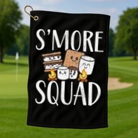 Smore Squad Kawaii S'more Camping Team distressed Golf Towel
