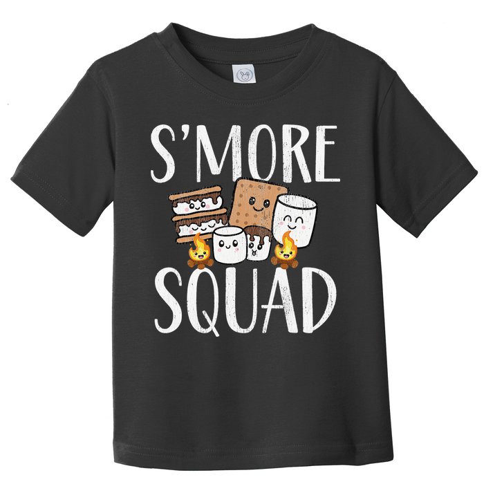 Smore Squad Kawaii S'more Camping Team distressed Toddler T-Shirt