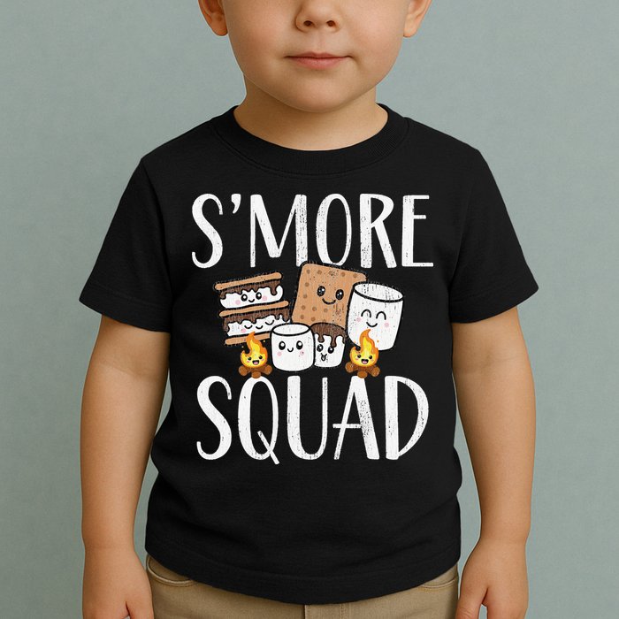 Smore Squad Kawaii S'more Camping Team distressed Toddler T-Shirt