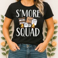 Smore Squad Kawaii S'more Camping Team distressed Womens T-Shirt