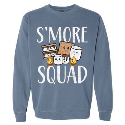 Smore Squad Kawaii S'more Camping Team distressed Garment-Dyed Sweatshirt