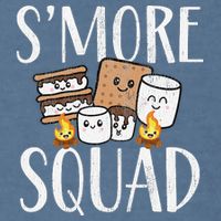 Smore Squad Kawaii S'more Camping Team distressed Garment-Dyed Sweatshirt