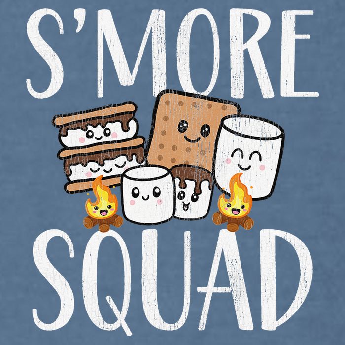 Smore Squad Kawaii S'more Camping Team distressed Garment-Dyed Sweatshirt