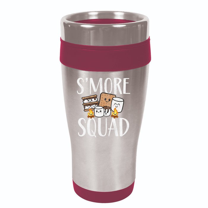 Smore Squad Kawaii S'more Camping Team distressed 16oz Travel Tumbler