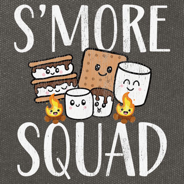 Smore Squad Kawaii S'more Camping Team distressed Cotton Canvas Backpack