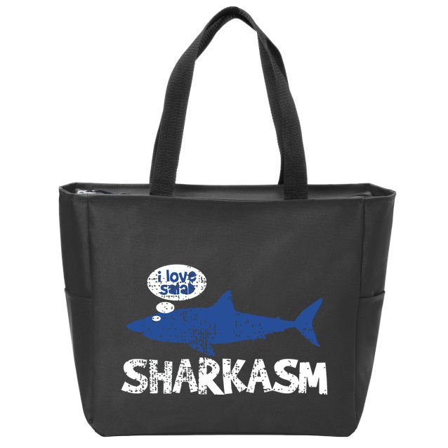 Shark Shar Kasm Marine Biology Funny Vintage Gift Zip Tote Bag
